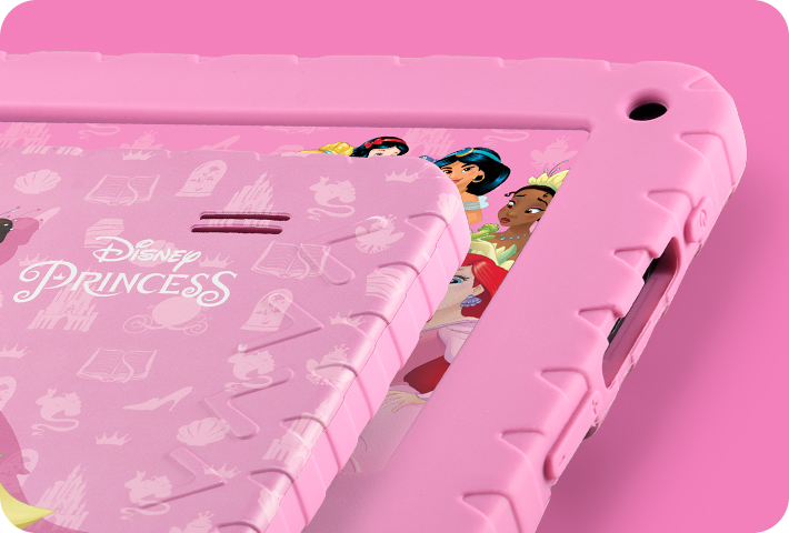 Imagem do case de silicone para proteção do Tablet Princesas.